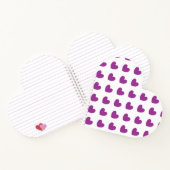 紫のポルカハートオン白 ノートブック (内部)