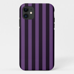 紫のマウブ·ストライプ図 iPhone 11 ケース