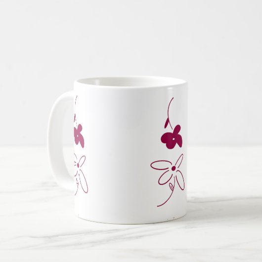 紫のマグカップ コーヒーマグカップ (正面左)