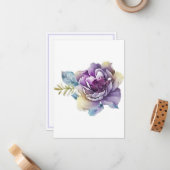 紫のマグノリアあなたの机から個人的な ノートカード (正面/裏面インサイチュ)