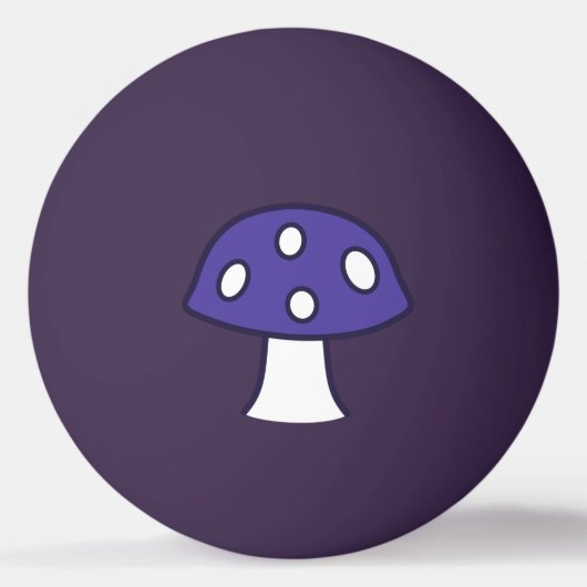 紫のマッシュルームピンポンボール 卓球ボール (正面)