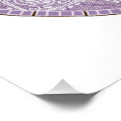 紫のマンダラグランジサークル瞑想 ポスター (コーナー)