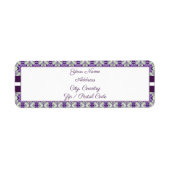 紫のミントグリーンと白 ラベル (正面)