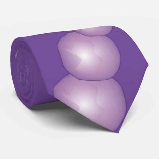 紫のムーンパープルの太陽ハート紫のパッションボール ネクタイ (ロール)