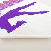 紫のメタリックをタンブルする体操力 シェルパブランケット (3/4)