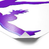 紫のメタリックをタンブルする体操力 フォトプリント (角)