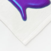 紫のメタリックをタンブルする体操力 フリースブランケット (角)