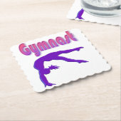 紫のメタリックをタンブルする体操力 ペーパーコースター (アングル)