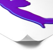 紫のメタリックをタンブルする体操力 ポスター (角)