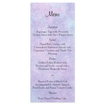 紫のメニューに青い結婚妖精