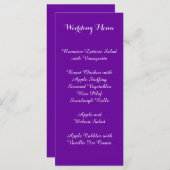 紫のメニ結婚ュー メニュー (正面/裏面)