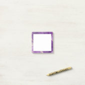 紫のモダンアルコールインクアート ポストイット (デスク上)