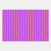 紫のモダンイカットパターン ラッピングペーパーシート (正面3)