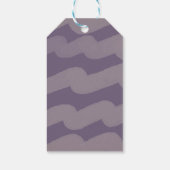 紫のモダンクリスマスの願い家族の写真 ギフトタグ (裏面)