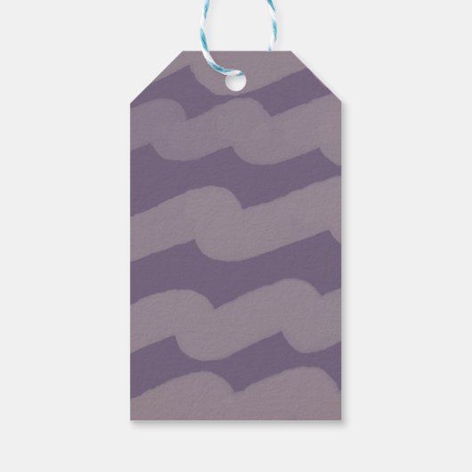 紫のモダンクリスマスの願い家族の写真 ギフトタグ (裏面)