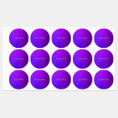 紫のモダングラデーション名とモノグラム ラベル (シート)