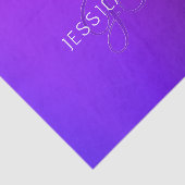 紫のモダングラデーション名とモノグラム 薄葉紙 (詳細)