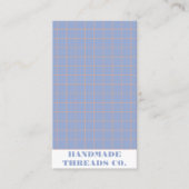 紫のモダンパタ市松模様にンQRコード 名刺 (正面)