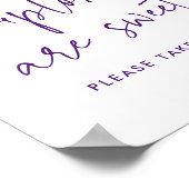 紫のモダン卒業証書は卒業パーティー ポスター (角)