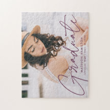 紫のモダン台本の写真卒業