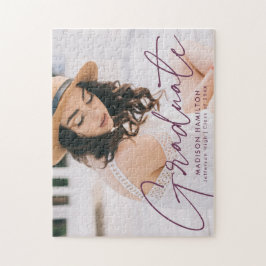 紫のモダン台本の写真卒業 ジグソーパズル