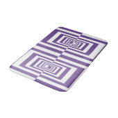 紫のモダン幾何学的パターン バスマット (アングル)