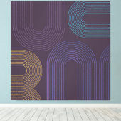 紫のモダン抽象芸術 キャンバスプリント (インサイチュ (ウッドフロア))