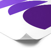 紫のモダン抽象芸術 ポスター (角)