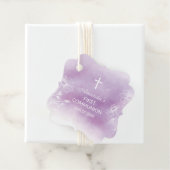 紫のモダン水の色の最初の聖餐式 フェイバータグ (インサイチュ)