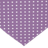 紫のモダン水玉模様パターン ショートテーブルランナー (コーナー)
