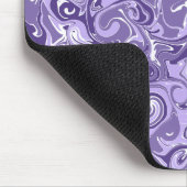 紫のモダン渦巻きアート マウスパッド (コーナー)