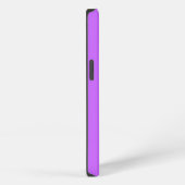 紫のモダン白の渦巻き iPhoneケース (右側面)