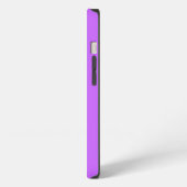 紫のモダン白の渦巻き iPhoneケース (左側面)