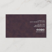 紫のモダン石皮革の質感プロフェッショナル 名刺 (裏面)