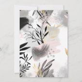 紫のモダン金ゴールドアルファベット'B'モノグラム結婚's 招待状 (裏面)