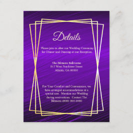 紫のモダン金ゴールド枠 エンクロージャーカード