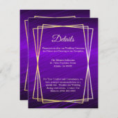 紫のモダン金ゴールド枠 エンクロージャーカード (正面/裏面)