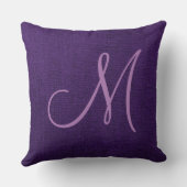 紫のモノエレガントグラムキャンバスの外観 クッション (裏面)
