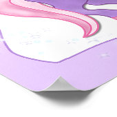 紫のユニコーンのポスター ポスター (角)