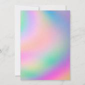 紫のユニコーンの誕生日招待状 招待状 (裏面)