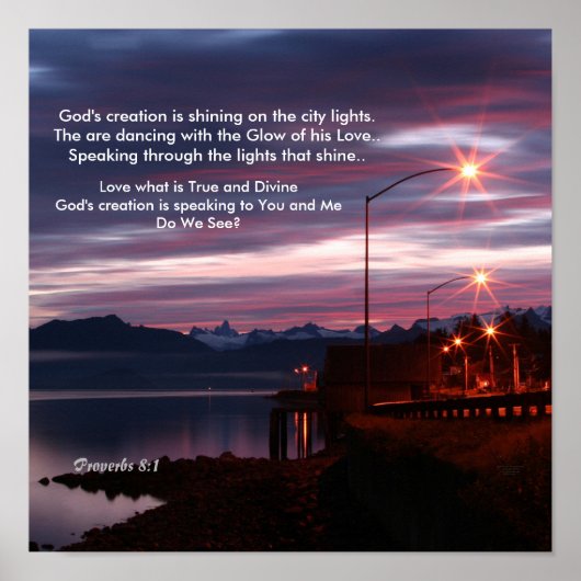 紫のライトスカイポスター ポスター (正面)