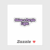 紫のライトパープルてんかんを照らす シール (シート)