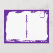 紫のライラックとコーヒー | ジャストことわざこんにちは ポストカード (裏面)