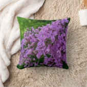 紫のライラックのロマンチックエレガントな紫のフローラ写真 クッション (ブランケット)