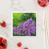 紫のライラックのロマンチックエレガントな紫のフローラ写真 スタンダードカクテルナプキン (インサイチュ)