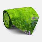 紫のライラックのロマンチックエレガントな紫のフローラ写真 ネクタイ (ロール)