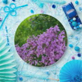 紫のライラックのロマンチックエレガントな紫のフローラ写真 ペーパープレート (パーティー)