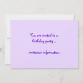 紫のライ麦 招待状 (裏面)
