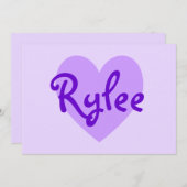 紫のライ麦 招待状 (正面/裏面)