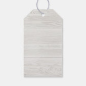 紫のラベンダーの花の木のブライダルシャワー ギフトタグ (裏面)